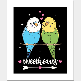 Budgies Tweethearts Valentines Pair of Budgies Posters and Art